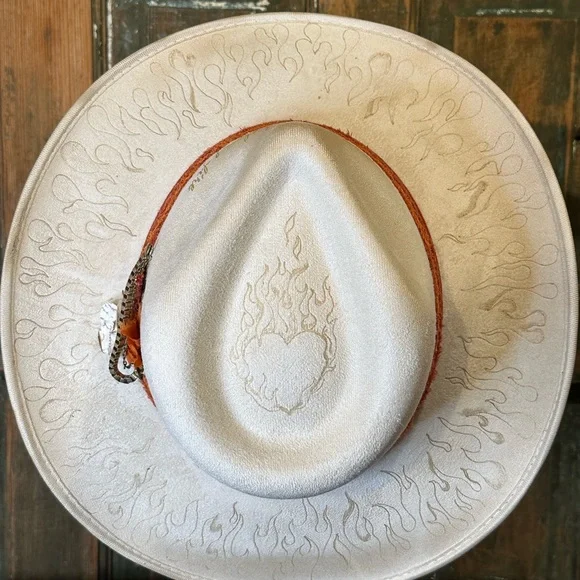 Hand designed western festival concert cowgirl hat